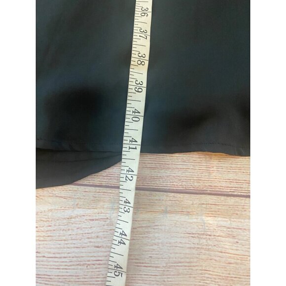 Eloquii Women's Black Long Sleeve Pleated Lace Trim Dress - 20 - Picture 3 of 14